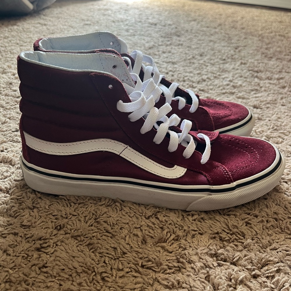 Vans Red Suede High-Top Sneakers - Picture 4 of 8